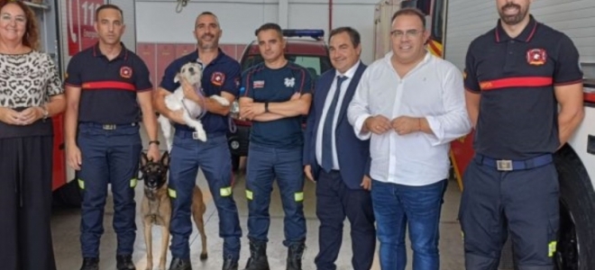 El Ayuntamiento de Almuñécar agradece la labor de la Unidad Canina de Rescate de Bomberos sexitanos